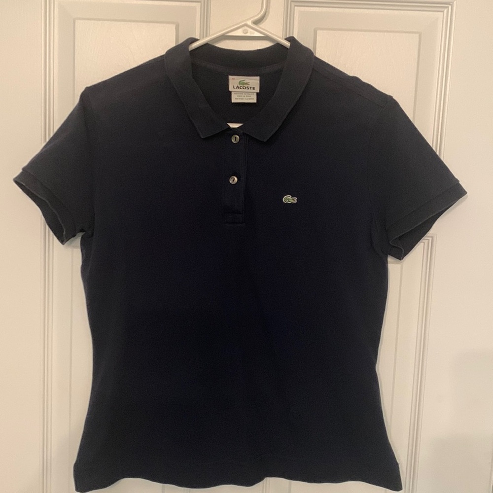 LACOSTE WOMEN'S REGULAR FIT COTTON PIQUÉ POLO, XL NAVY